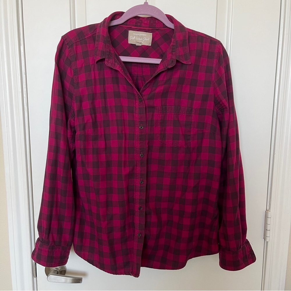 Banana Republic | Plaid Button Down Shirt Long sleeve (size M)